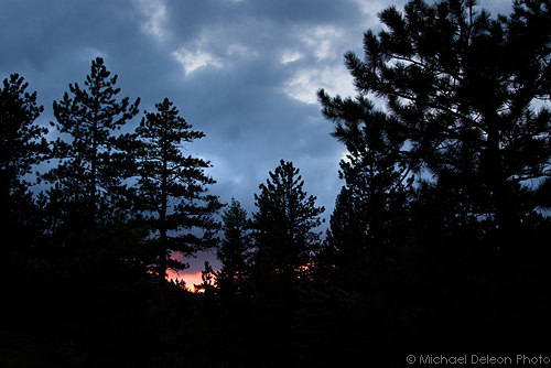 Camping sunset